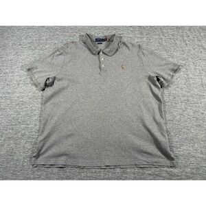 Polo Ralph Lauren Classic Fit Shirt Mens Extra Large Grey Short Sleeve Real Pony